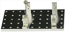 EM-Tec Versa-Plate H45 SEM sample holder 106x58mm with 45 M4 threaded holes and 4 x S25 brackets, pin
